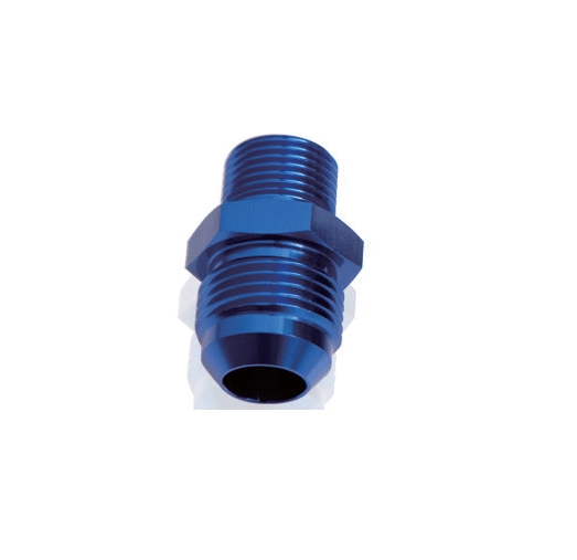 Adapter connector nipple male-male AN8/AN10 fitting Blue