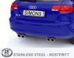 Picture of Simons catback exhaust Audi A3 8PA Sportback 1.4 TFSI/2.0 TFSI 4x80 mm