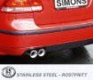 Picture of Simons catback exhaust Saab 9-3 1.8T/2.0T/Aero 58L 2x80 mm