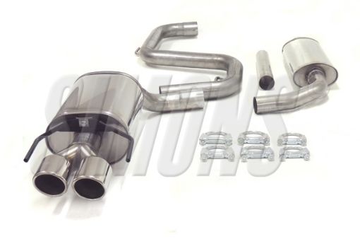 Picture of Simons catback exhaust Saab 9-3 1.8T/2.0T/Aero 61L 2x80 mm