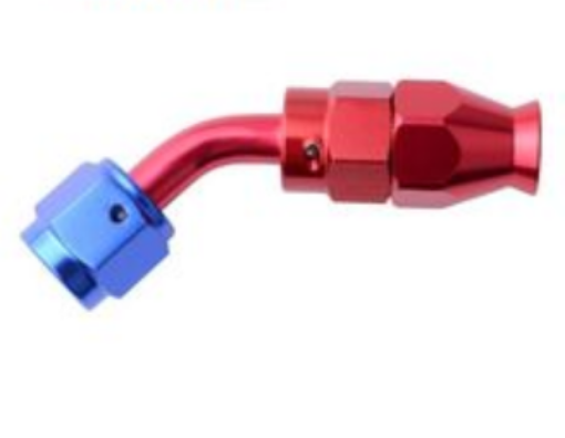 Picture of 45degrees. AN Fitting - Tube to Female - Red / Blue