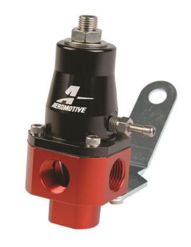 Picture of Aeromotive universal return style EFI fuel pressure regulator 3/8" NPT black/red