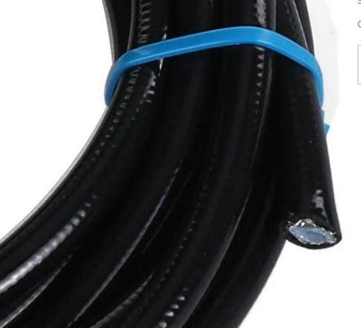Picture of AN3 - PTFE Nylon Reinforced Hose - Black PVC