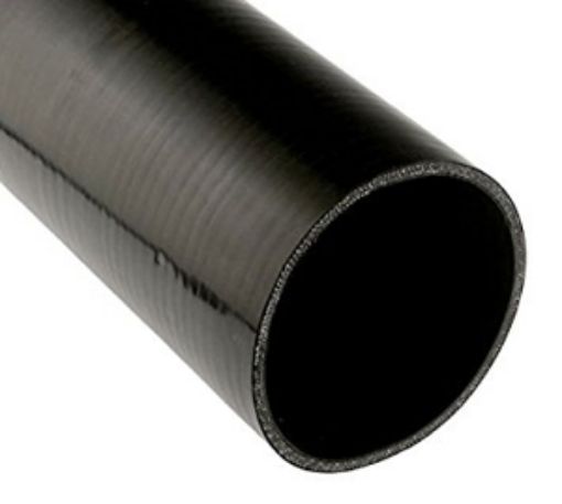Picture of 3 "/ 76mm. - 1 meter straight silicone hose - Black