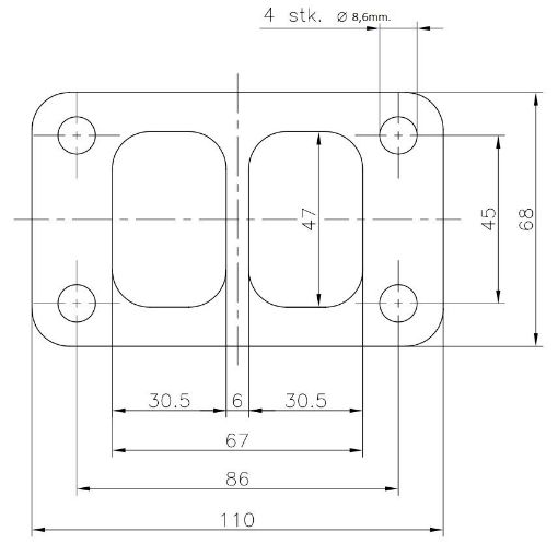 Picture of T3 split turbo flange