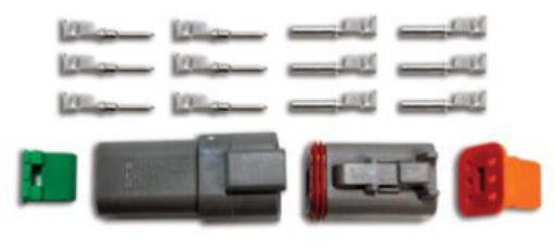 Picture of 6 pin - Deutsch connector - Male/Femal set - Incl. pins