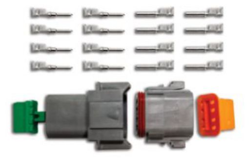 Picture of 8 pin - Deutsch connector - Male/Femal set - Incl. pins