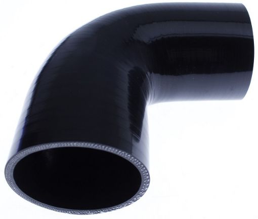 Picture of 90 Degree Silicone Bend - Black - 25mm.