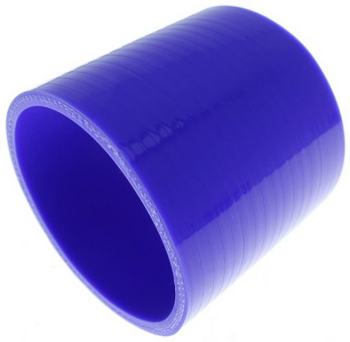 Picture of Straight silicone hose - Blue 3 "- 76mm.
