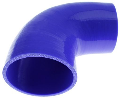 Picture of 90 Degree Silicone Bend - Blue 3½ "- 89mm.