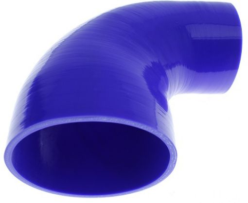Picture of 2" to 2.5" / 50.8mm. to 63.5 mm. - 90 degrees silicone bend / reduction - Blue