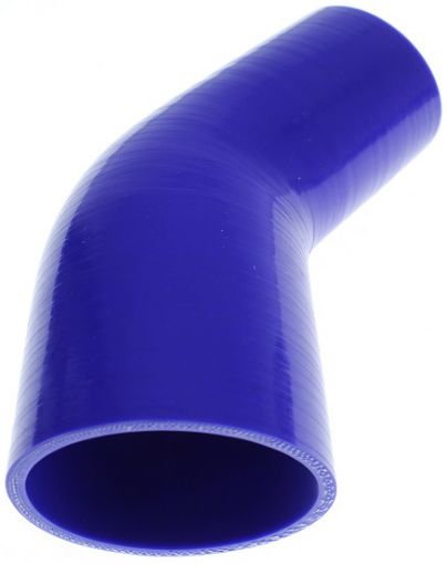 Picture of 2.25" to 2.5" / 57.1mm.  to 63.6mm. - 45 Degree Silicone Bend - Blue