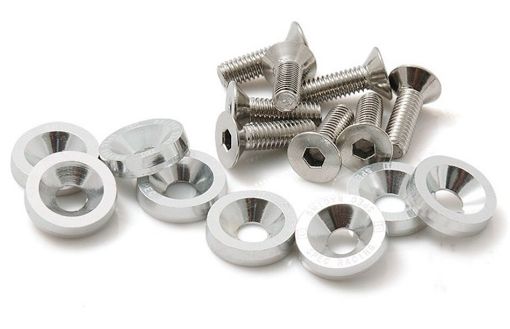Picture of 8 x M6x20 Steel bolts + Washers  - Silver
