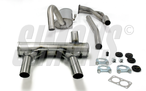 Picture of Simons sports exhaust Opel GT 1900 2x57 mm