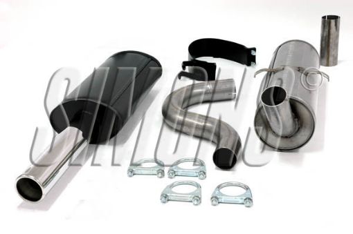 Picture of Simons catback exhaust Volvo 740/760/940 Turbo 1x80 mm