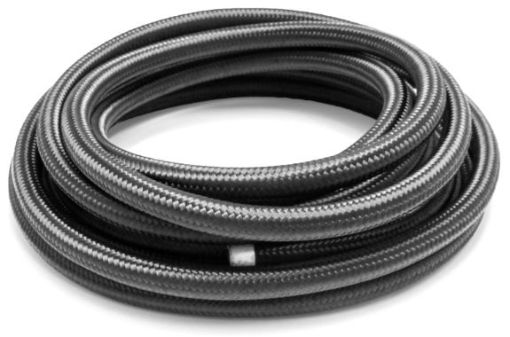 Picture of Black steel reinforced gasoline hose 5.4mm. / AN4