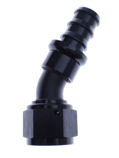 Picture of 30degrees. AN fitting - AN-6 - Black - Push lock