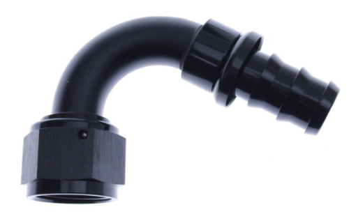 Picture of 120degrees. AN fitting - AN-10 - Black - Push lock
