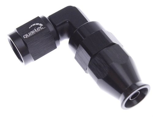 Picture of 90degrees. PTFE AN fitting - Forge - AN-4 - Black