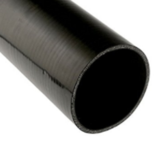 Picture of 3,25" / 83mm. - 1 meter straight silicone hose - Black