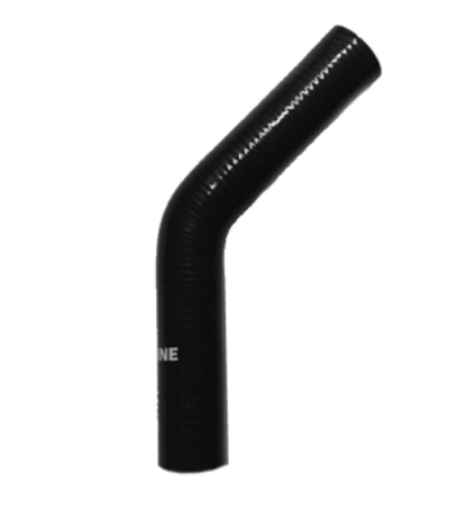 Picture of 0,31" / 8mm. - 45 graders silicone Bend - Black