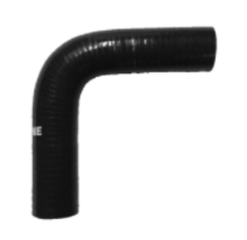 Picture of 0,24" / 6,5mm. - 90 graders silicone Bend - Black