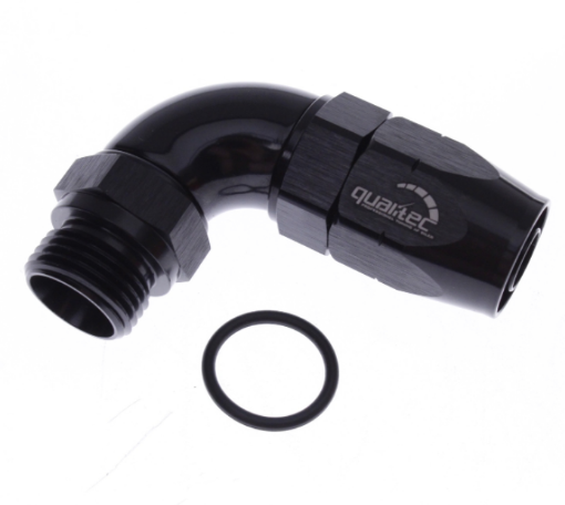 Picture of 3/4"-16 UNF -> AN8 - High flow 90 deg - Black