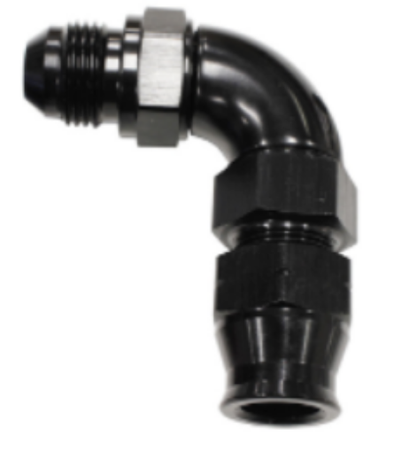 Picture of 90degrees. AN fitting - Tube To Male Adapter AN-8 -> Hardtube 5/16 "(7.93mm.) Black