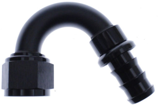 Picture of 150degrees. AN fitting - AN-10 - Black - Push lock