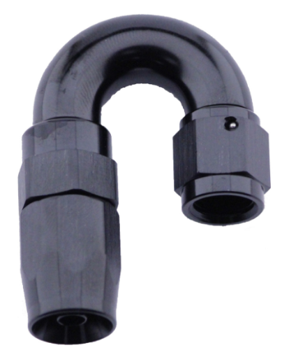 Picture of 180gr. PTFE AN fitting - AN-8 - Black - High Flow