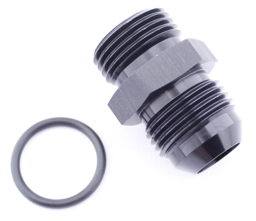 Picture of AN8 Male - AN10 O-ring (7/8 "x14 SAE UNF) Male - Nipple Fitting - Black Alu
