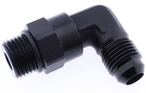 Picture of 90degrees. AN fitting - AN8 - AN8 (3/4 "-16 SAE UNF) - Black