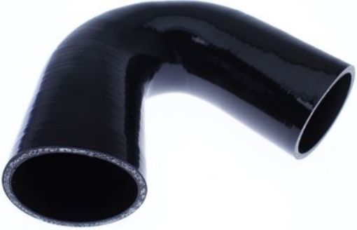 Picture of 1,1" / 28mm. - 135 graders silicone Bend - Black