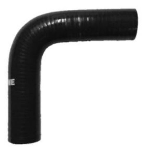 Picture of 0,47" / 12mm. - 90 Degree Silicone Bend - Black