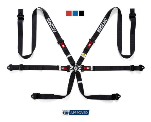Picture of Sparco 6-point harness - FIA 8853-2016 - Black