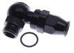Picture of 90dgr. AN8 PTFE fitting - Banjo fit - Black alu