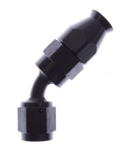 Picture of 45degrees. PTFE AN fitting - AN-8 - Black