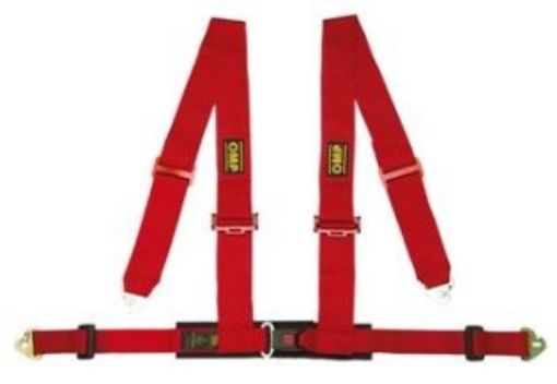 Picture of 3 "street car harness RED