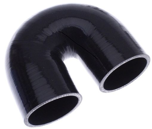 Picture of 180 Degree Silicone Bend - Black - 2,5" / 63mm.