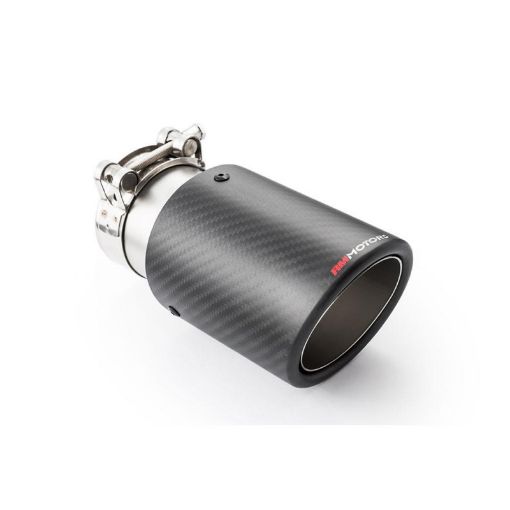 Picture of 2.5" inlet to 3.5" outlet - Stainless steel & carbon fiber tailpipe