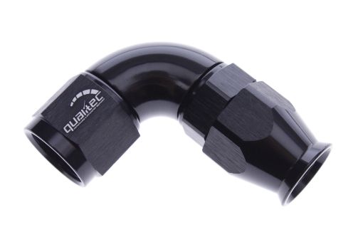Picture of 90degrees. PTFE AN fitting - AN-10 - Black - High Flow