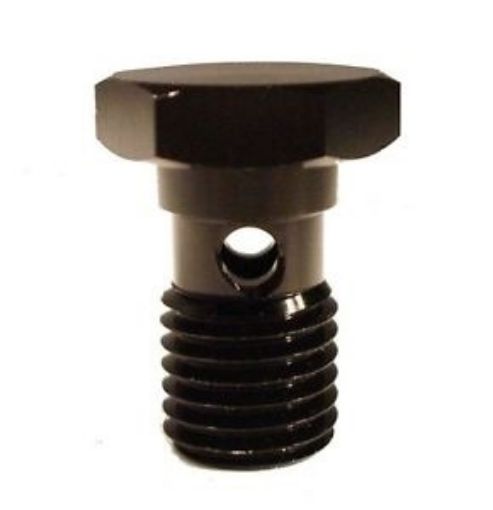 Picture of Banjo bolt - M16x1.5 - Black Alu - Length from contact surface: 34mm.
