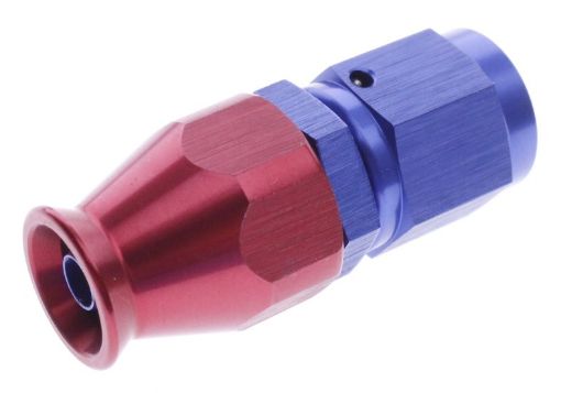 Picture of Straight PTFE AN fitting - AN-4 - Red / Blue