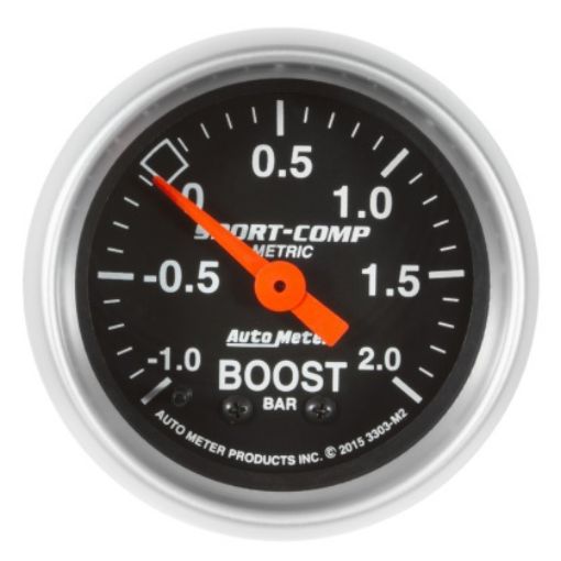 Picture of Autometer Sport-Comp Gauge Vac/Boost 2 1/16in -1 - +2 Bar