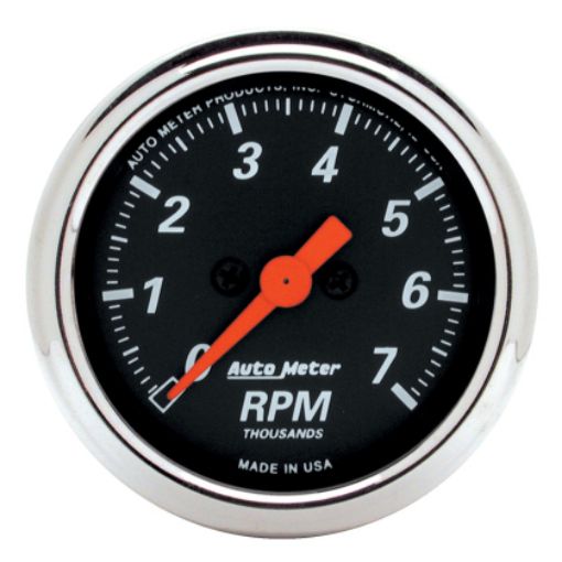 Picture of Autometer Designer Black 2-1/16in Electrical 7k RPM Tachometer