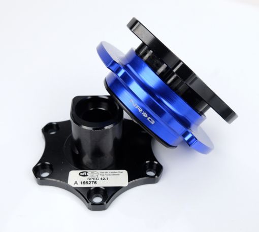 Picture of NRG quick release for steering wheel blue