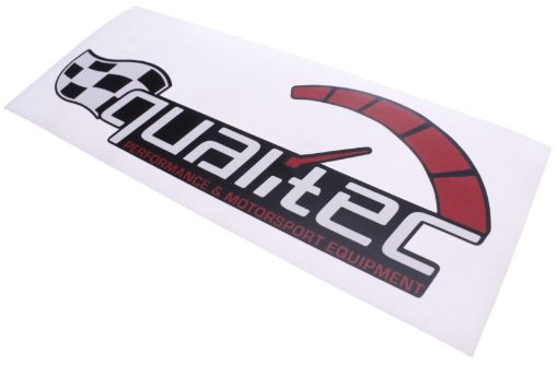 Picture of Qualitec sticker 125mm. - Black - Racing flag 