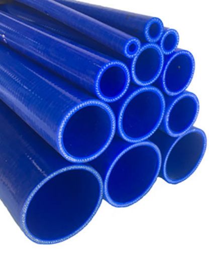 Picture of 4 "/ 101.6mm. - 1 meter straight silicone hose - Blue