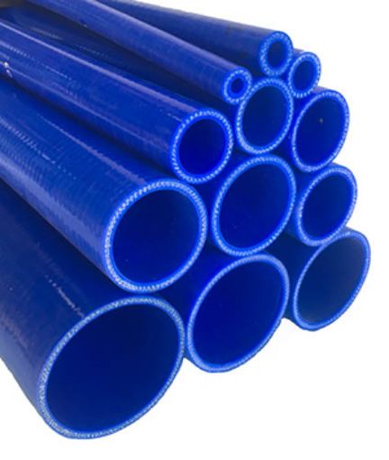 Picture of 1.75 "/ 44mm. - 1 meter straight silicone hose - Blue