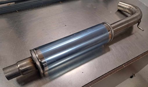 Picture of E-marked Stainless 3" - Simons silencer